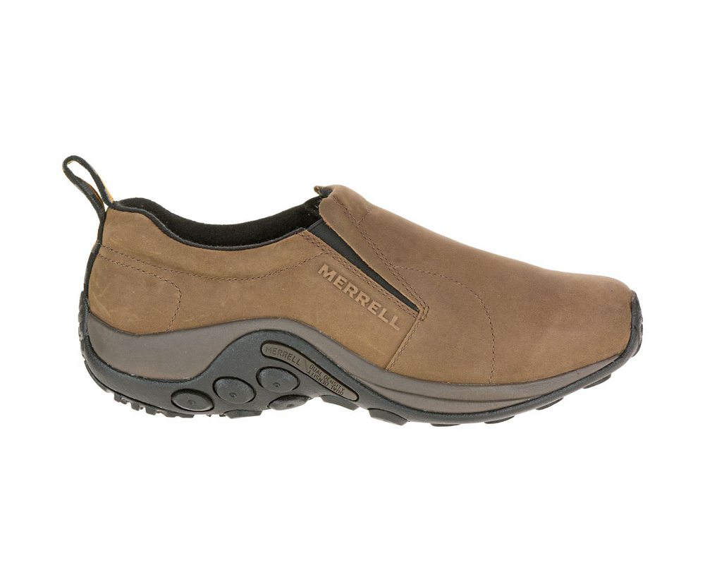 Merrell Slip Ons Brown - Jungle Moc Nubuck Wide Width - Mens 17QXOKYGB